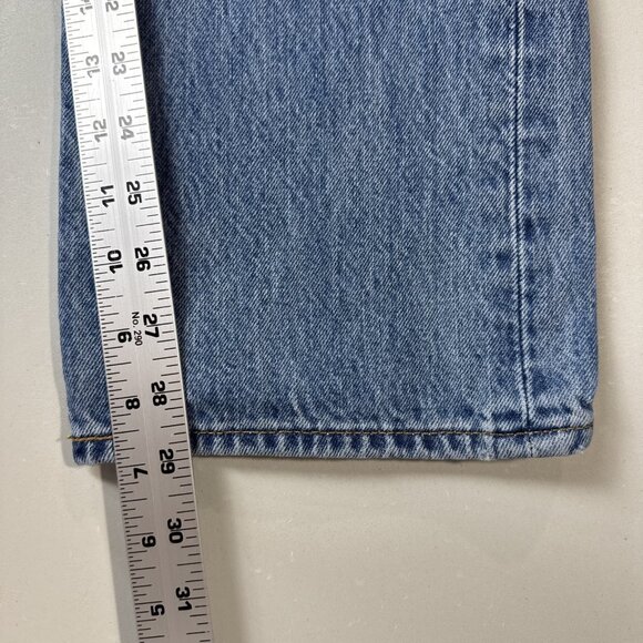 Levis 501 Jeans Mens 34x30 Blue Original Straight Fit Mid Rise Medium Wash Denim - Picture 9 of 11